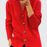 Sirje | Cardigan tricotat elegant cu nasturi Sirje