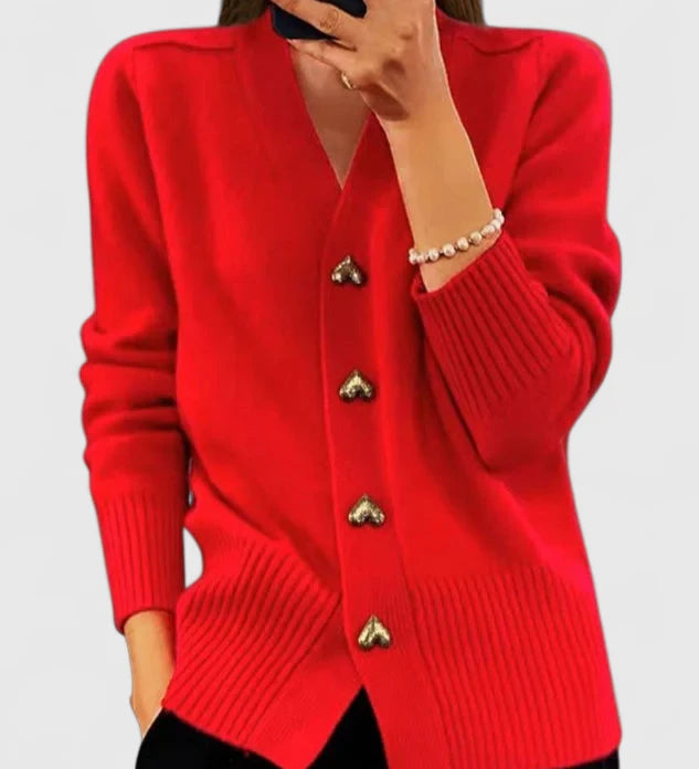 Sirje | Cardigan tricotat elegant cu nasturi Sirje