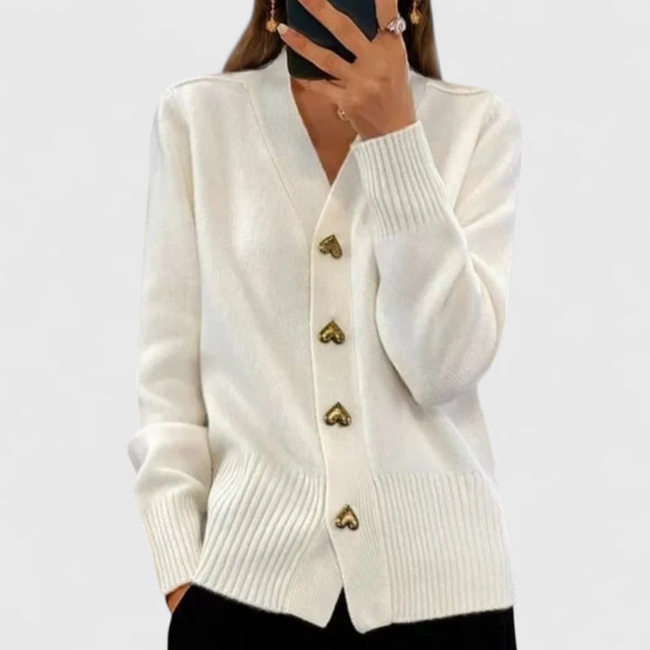 Sirje | Cardigan tricotat elegant cu nasturi Sirje