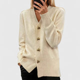 Sirje | Cardigan tricotat elegant cu nasturi Sirje