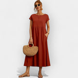 Laine | Rochie ușoară din bumbac, cu buzunare