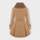 Ema | Palton elegant cu blană artificială Ema