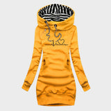 Triin | Rochie de toamnă cu model inimă Triin