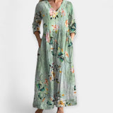 Maarju | Rochie florală ușoară, cu decolteu în V