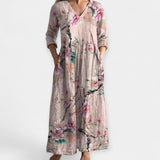 Maarju | Rochie florală ușoară, cu decolteu în V