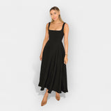 Siret | Rochie midi, cu decolteu pătrat și siluetă A-line