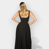 Siret | Rochie midi, cu decolteu pătrat și siluetă A-line