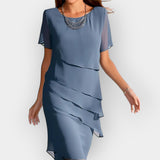 Brielle | Elegant chiffon dress, light and refined