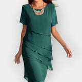 Brielle | Elegant chiffon dress, light and refined