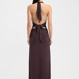 Lerata | Rochie lungă elegantă, cu guler tip halter