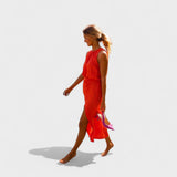 Laurinda | Orange midi dress, vibrant and elegant
