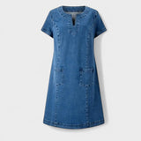 Julia | Rochie din denim moale, stil casual chic