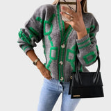 Signe | Vestă tricotată modernă cu model geometric Signe