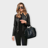 Johanna | Jachetă din piele cu linie modernă Johanna