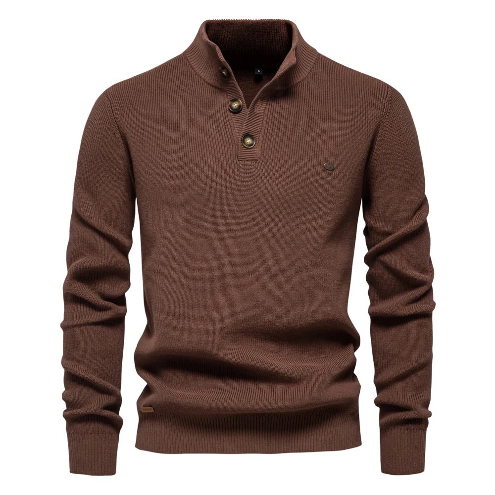 Konrad | Pulover elegant bărbătesc cu design cu nasturi Konrad