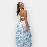 Emilia | Maxi dress with ruffles and vibrant floral print