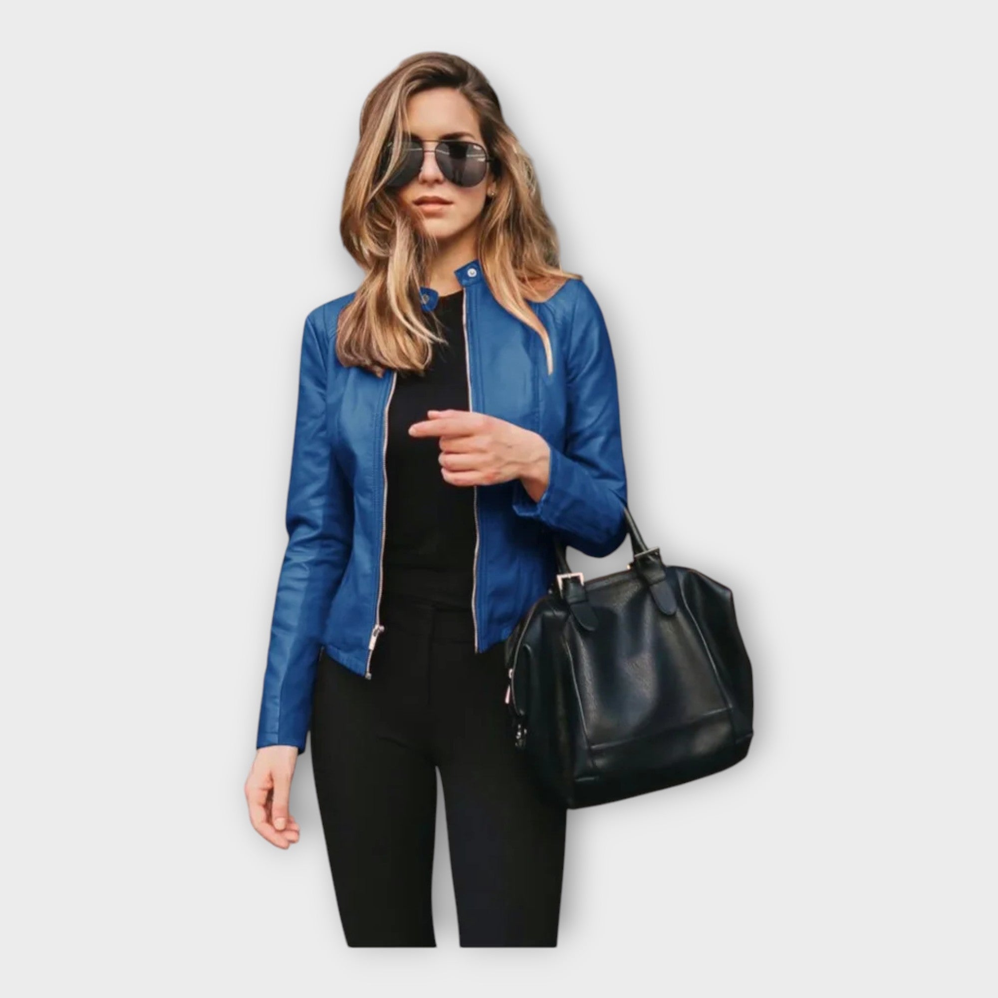 Johanna | Jachetă din piele cu linie modernă Johanna