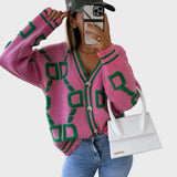 Signe | Vestă tricotată modernă cu model geometric Signe