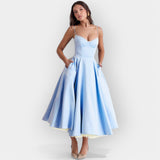Olivia | Rochie midi cu linie elegantă