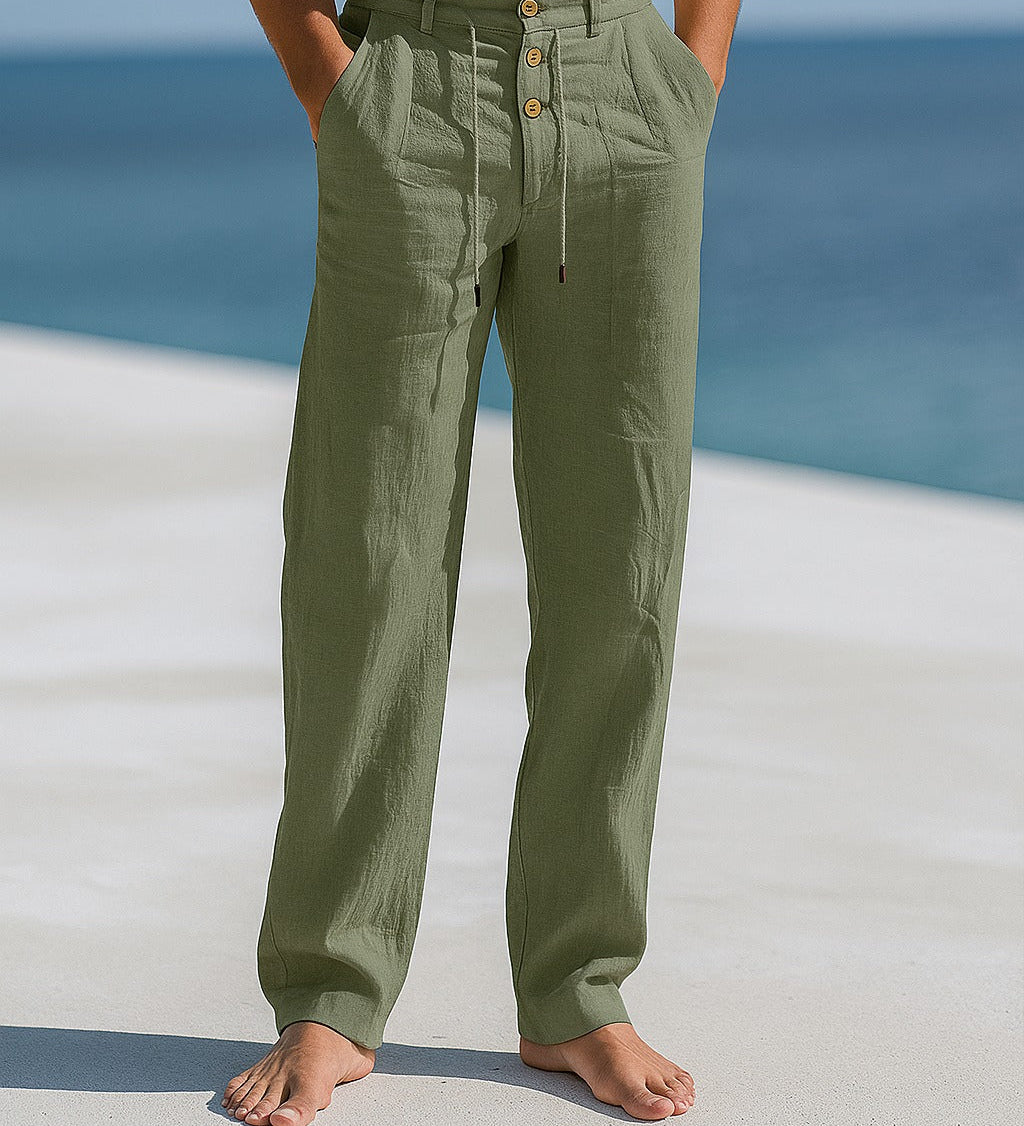 Dan | Pantaloni ușori de vară din in Dan