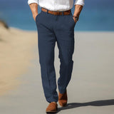 Frank | Pantaloni premium de in cu buclă pentru curea Frank