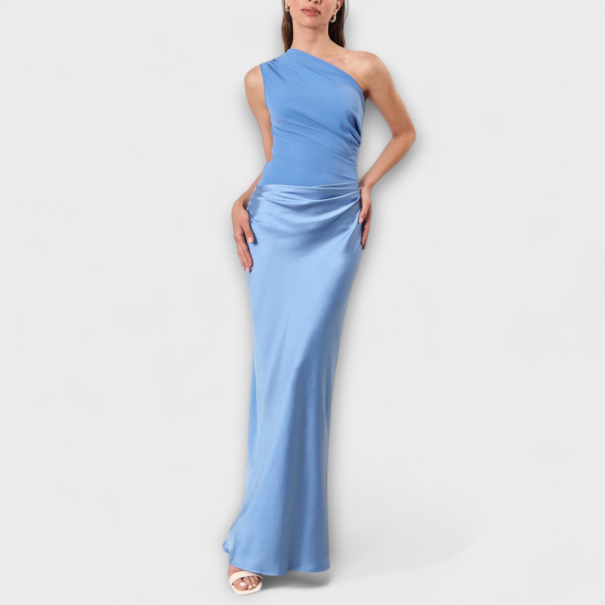 Madalena | Rochie maxi cu un singur umăr, elegantă și asimetrică