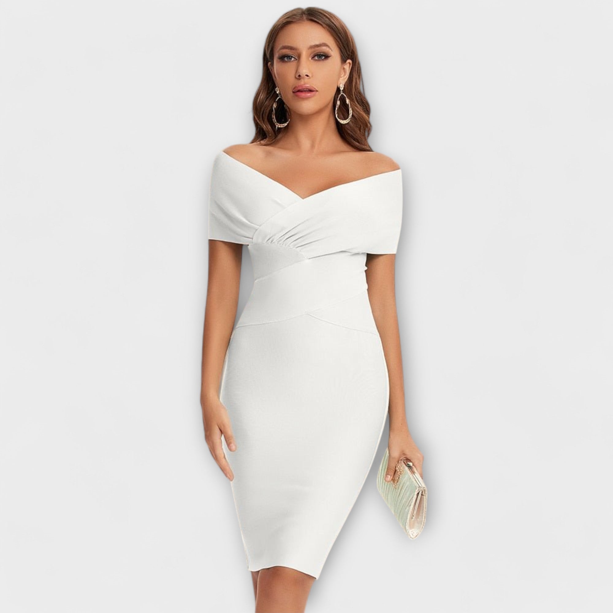 Ofélia | Rochie elegantă, cu decolteu în V