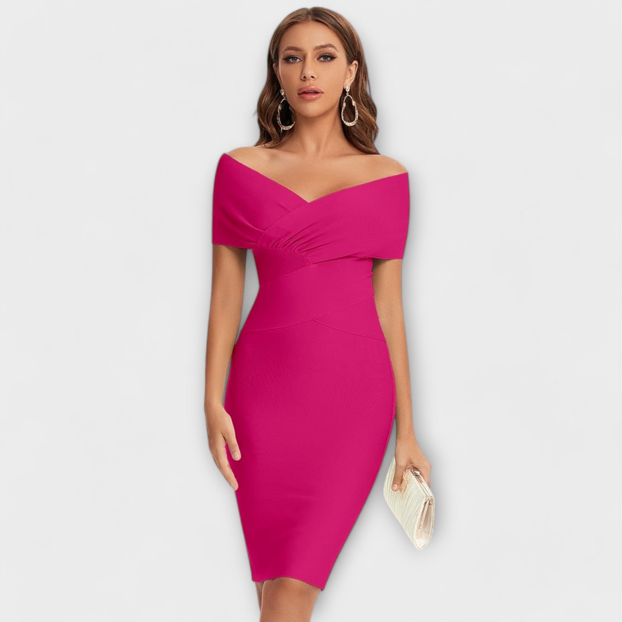 Ofélia | Rochie elegantă, cu decolteu în V