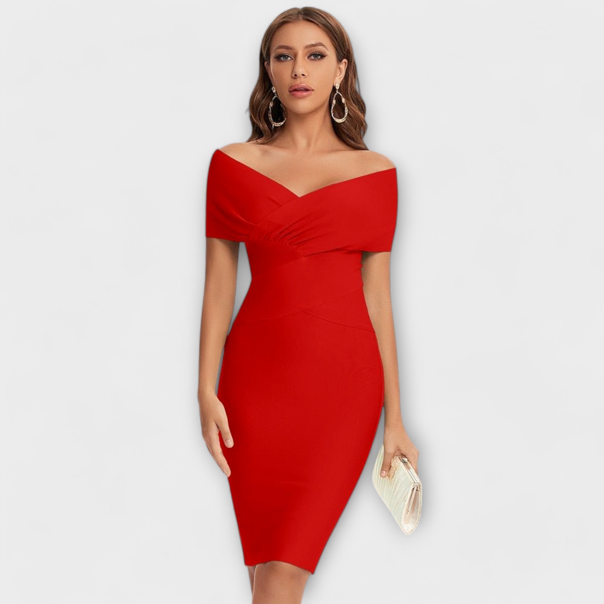 Ofélia | Rochie elegantă, cu decolteu în V