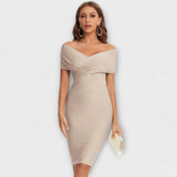 Ofélia | Rochie elegantă, cu decolteu în V