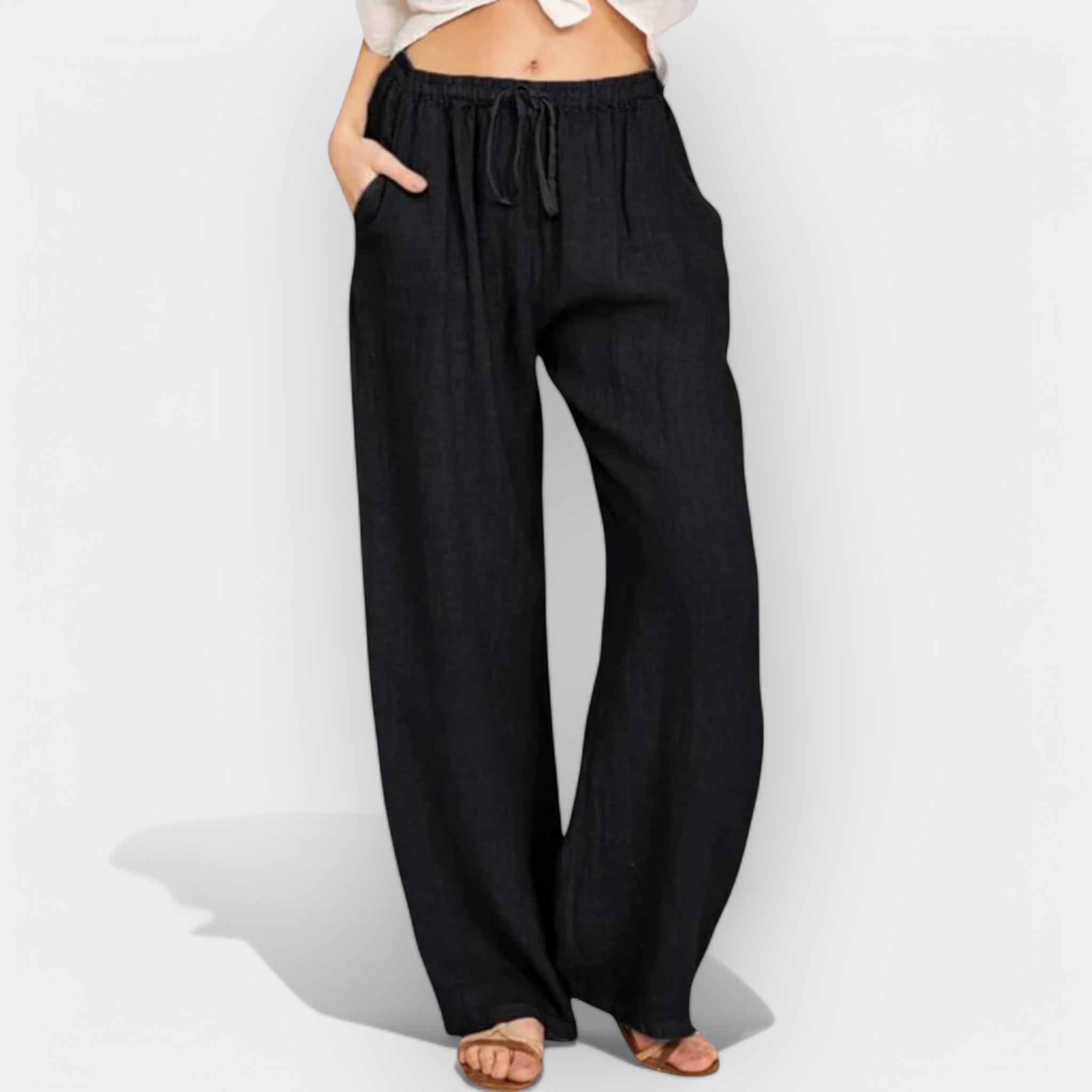 Malika | Pantaloni de in cu linii aeriene Malika