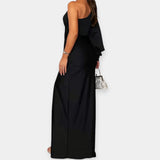 Noa | One-shoulder maxi dress with a high slit