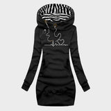 Triin | Rochie de toamnă cu model inimă Triin