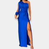 Carolina | One-shoulder maxi dress with a high slit