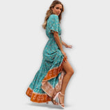 Madalena | Rochie maxi boho, cu fantă înaltă