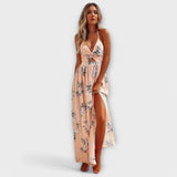 Neuza | Maxi boho dress with V-neckline