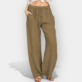 Malika | Pantaloni de in cu linii aeriene Malika
