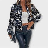 Raquel | Jachetă elegantă cu model leopard Raquel