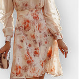 Nicole | Rochie romantică plisată, cu print floral și feminitate discretă