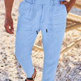 Nichols | Pantaloni largi de in cu șnur Nichols