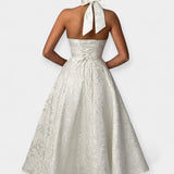 Maya | Midi dress with cut-out back and corset