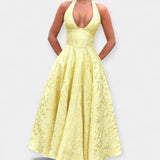 Maya | Midi dress with cut-out back and corset