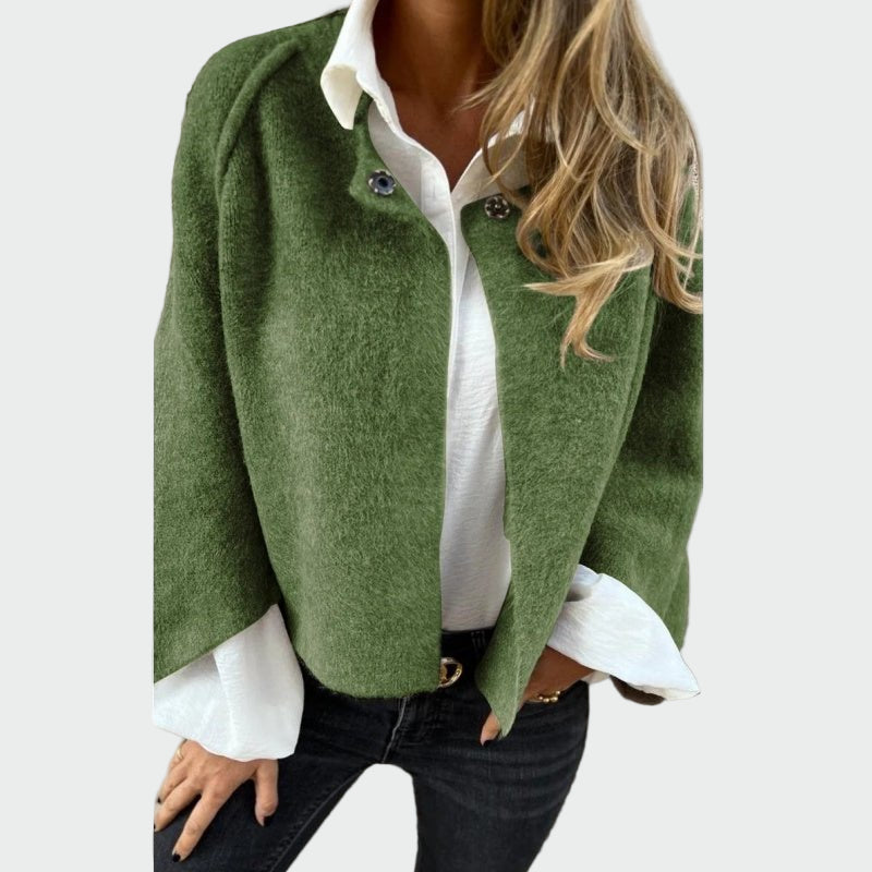 Leelo | Cardigan scurt din lână elegant cu mâneci evazate Leelo