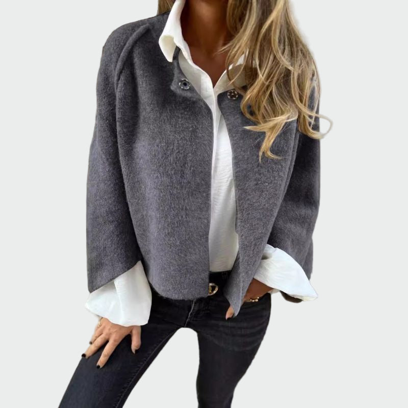 Leelo | Cardigan scurt din lână elegant cu mâneci evazate Leelo
