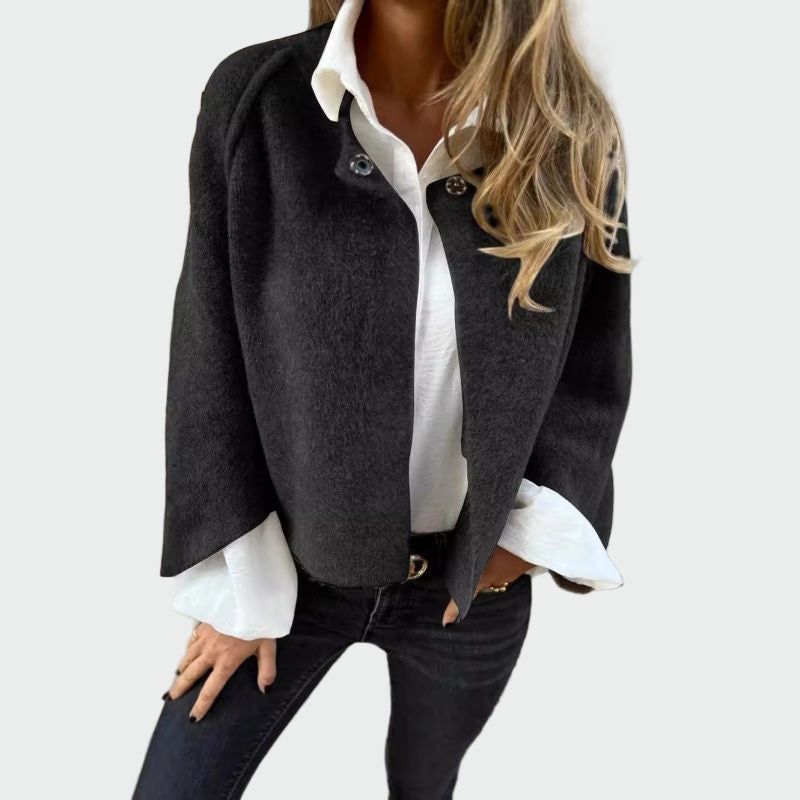 Leelo | Cardigan scurt din lână elegant cu mâneci evazate Leelo