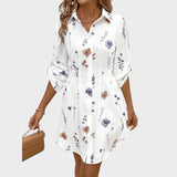 Noémia | Rochie-cămașă florală elegantă