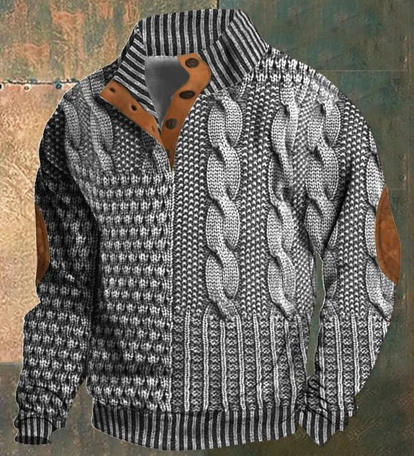 Bror | Pulover retro cu model Bror