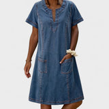 Julia | Rochie din denim moale, stil casual chic