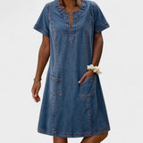 Julia | Rochie din denim moale, stil casual chic
