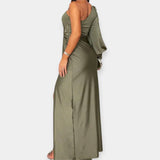 Carolina | One-shoulder maxi dress with a high slit